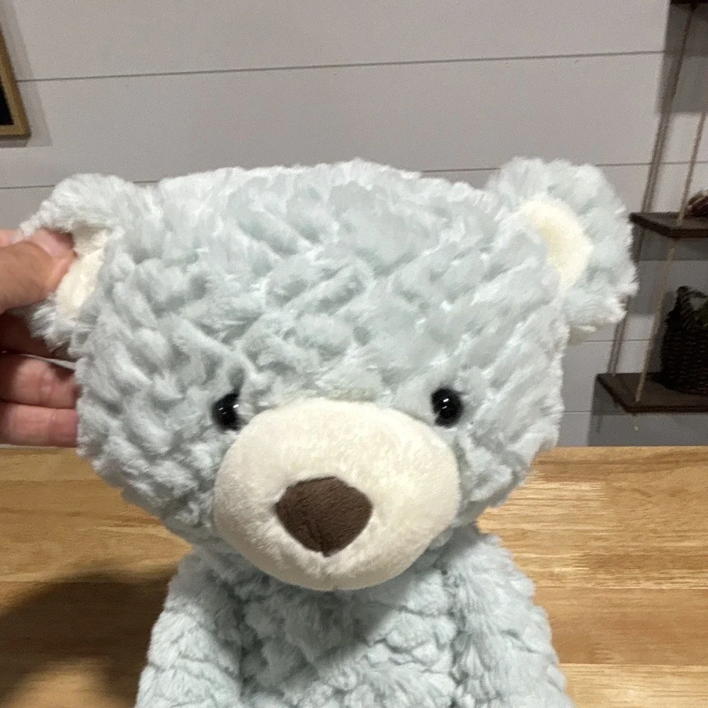 Mary Meyer Blue White Teddy Bear Plush, Medium 14-24 in, Washable 2011 OIT